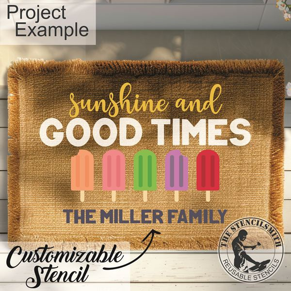 10088 Sunshine And Good Times Stencil