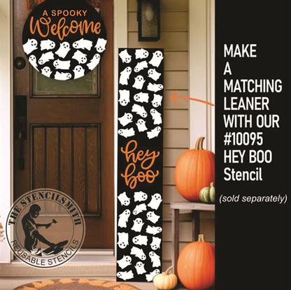 10096 A Spooky Welcome Ghost Stencil - The Stencilsmith