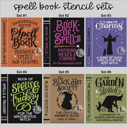 10097 Witchy Spell Book Stencil Sets