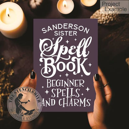 10097 Witchy Spell Book Stencil Sets