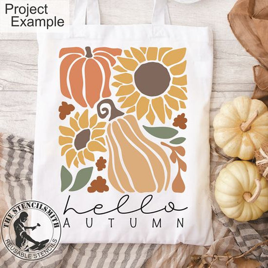 10098 Hello Autumn Stencil