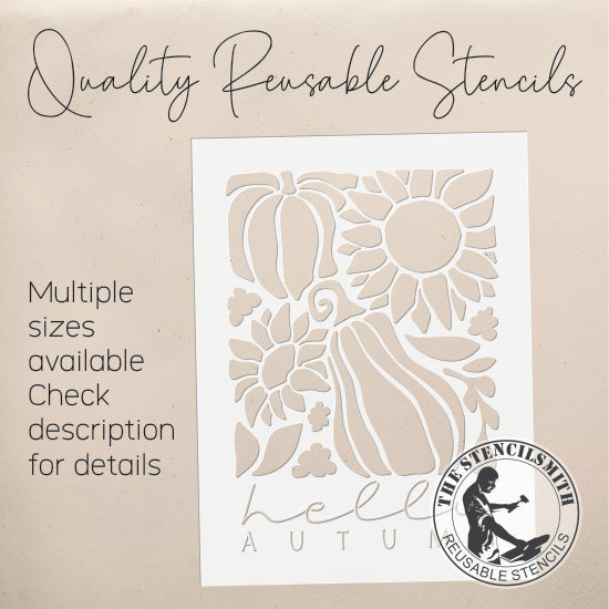 10098 Hello Autumn Stencil - The Stencilsmith