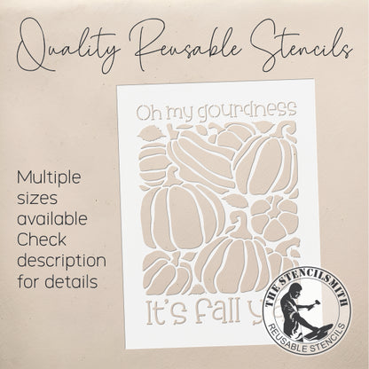 10099 Oh My Gourdness It's Fall Y'all Stencil - The Stencilsmith