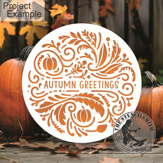 10100 Autumn Greetings Stencil