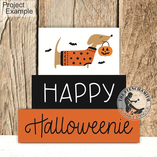 10101 Happy Halloweenie Block Stencil Set