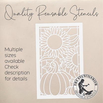 10104 Fall Stained Glass Stencil - The Stencilsmith
