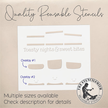 10105 Toasty Nights S'mores Stencil - The Stencilsmith