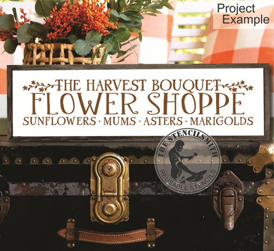 10111 The Harvest Bouquet Flower Shoppe Stencil