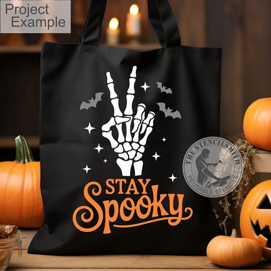 10118 Stay Spooky Skeleton Stencil - The Stencilsmith