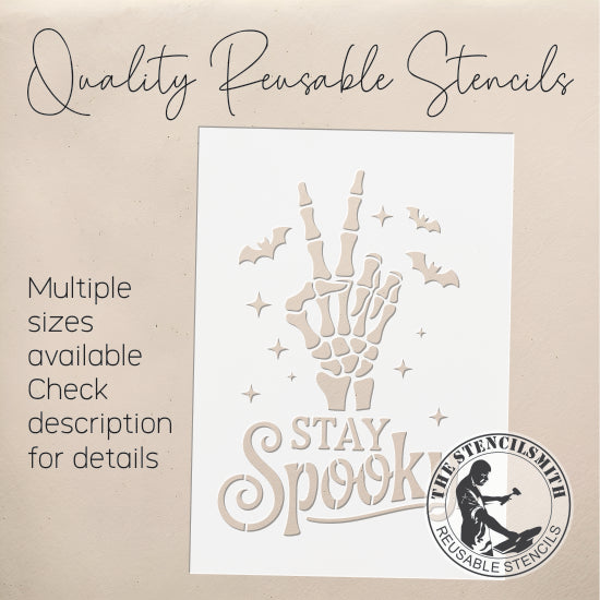 10118 Stay Spooky Skeleton Stencil - The Stencilsmith