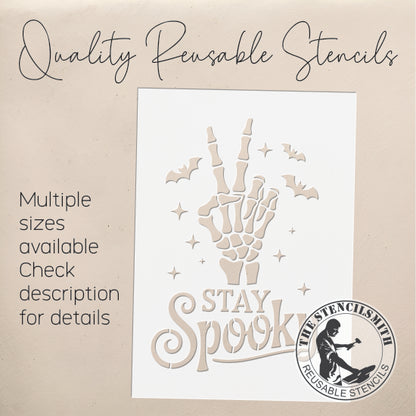 10118 Stay Spooky Skeleton Stencil - The Stencilsmith