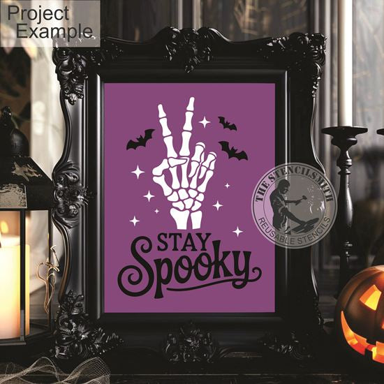 10118 Stay Spooky Skeleton Stencil - The Stencilsmith