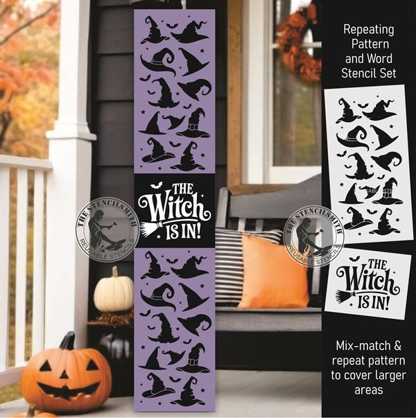 10119 The Witch Is In Pattern Stencil Set - The Stencilsmith