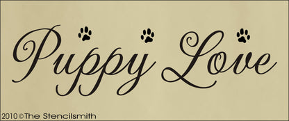1012 - Puppy Love stencil - The Stencilsmith