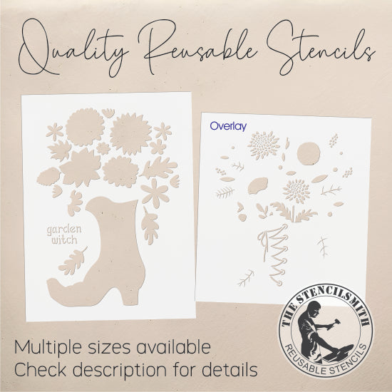 10121 Garden Witch Shoe Stencil - The Stencilsmith