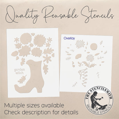 10121 Garden Witch Shoe Stencil - The Stencilsmith