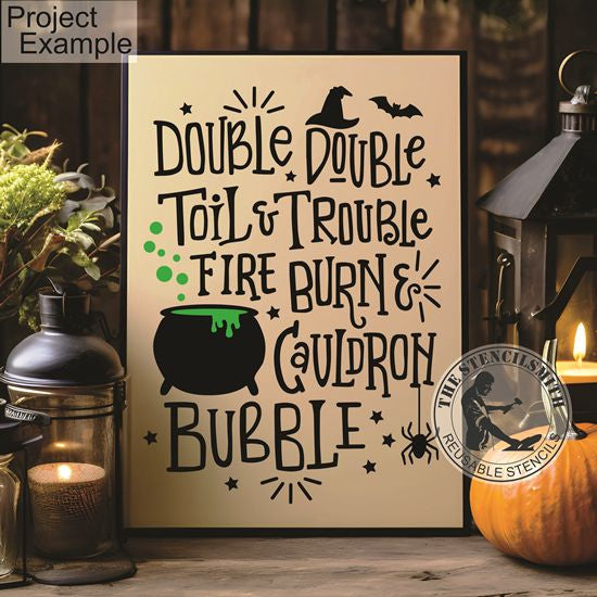 10123 Double Double Toil And Trouble Stencil