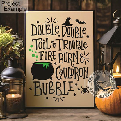 10123 Double Double Toil And Trouble Stencil