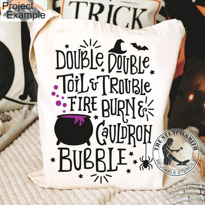 10123 Double Double Toil And Trouble Stencil