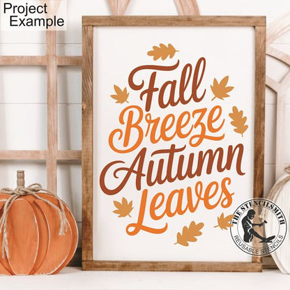 10124 Fall Breeze Autumn Leaves Stencil