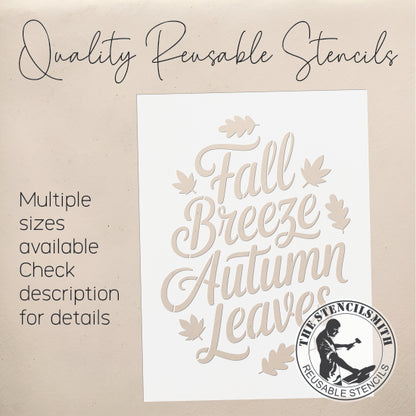 10124 Fall Breeze Autumn Leaves Stencil - The Stencilsmith