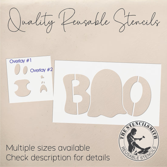 10125 Boo Ghost Stencil - The Stencilsmith