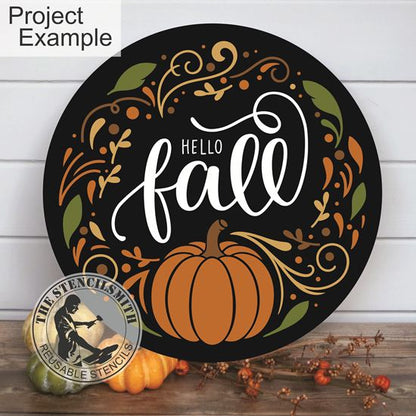 10130 Hello Fall Stencil - The Stencilsmith