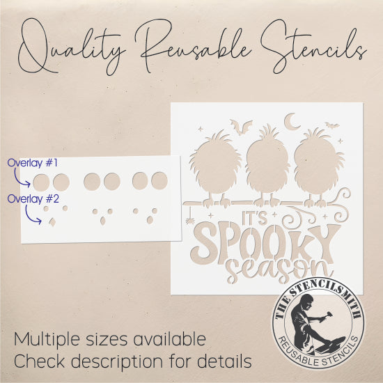 10132 It's Spooky Season Bird Stencil - The Stencilsmith