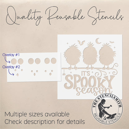 10132 It's Spooky Season Bird Stencil - The Stencilsmith