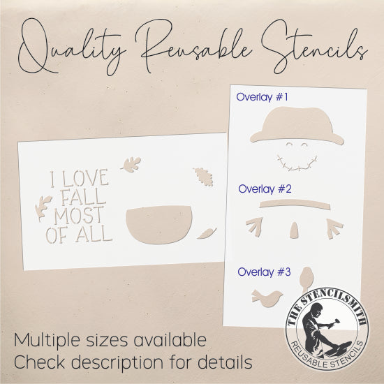 10134 I Love Fall Most Scarecrow Stencil - The Stencilsmith