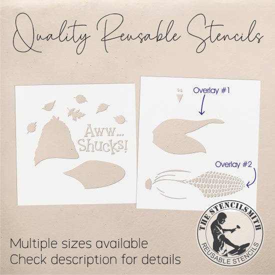 10143 Aww... Shucks! Crow Stencil - The Stencilsmith