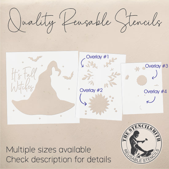 10145 It's Fall Witches Stencil - The Stencilsmith