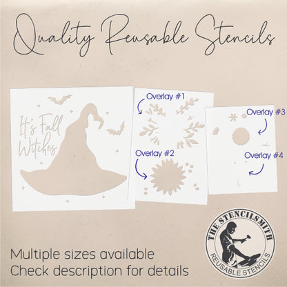 10145 It's Fall Witches Stencil - The Stencilsmith