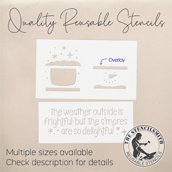 10152 The Weather Outside S'mores Block Stencil Set - The Stencilsmith