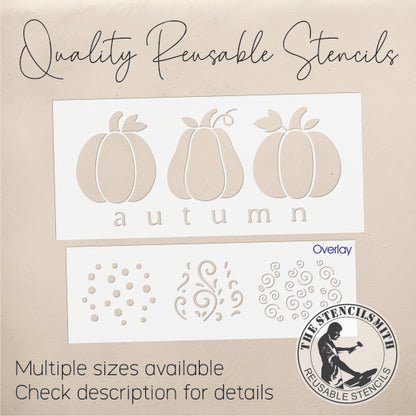 10167 Autumn Decorative Pumpkins Stencil - The Stencilsmith