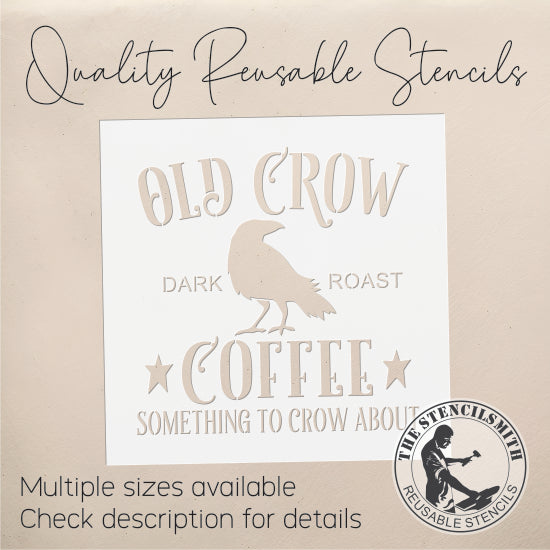 10168 Old Crow Coffee Stencil - The Stencilsmith