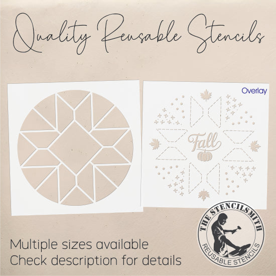 10172 Fall Barn Quilt Stencil - The Stencilsmith
