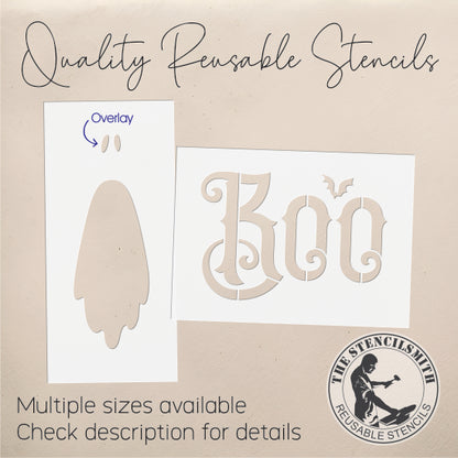 10175 Boo Ghost Block Stencil Set - The Stencilsmith