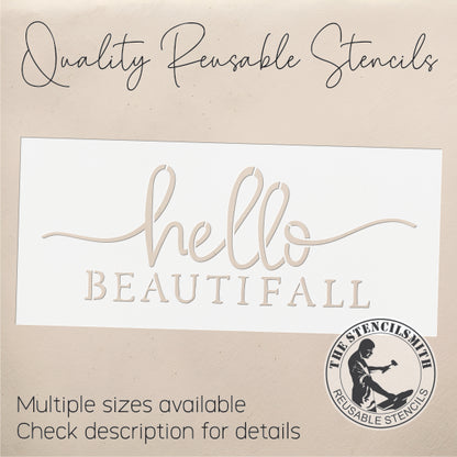 10177 Hello Beautifall Stencil - The Stencilsmith