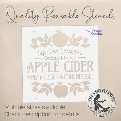 10189 Apple Cider Stencil - The Stencilsmith