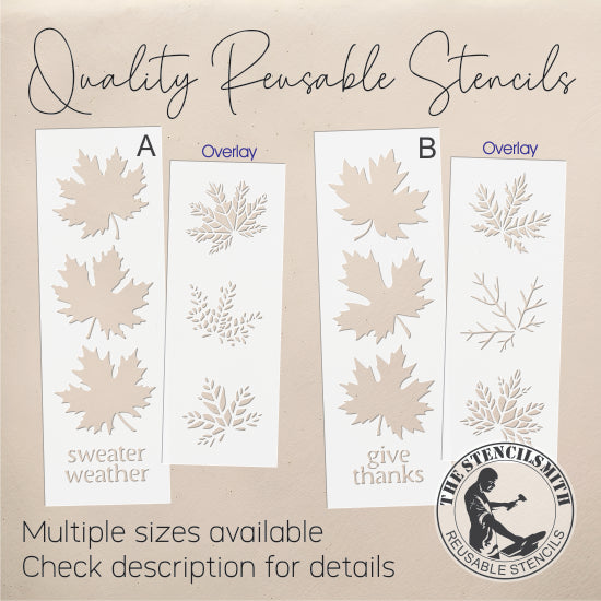 10190 Decorative Fall Leaf Stencils - The Stencilsmith