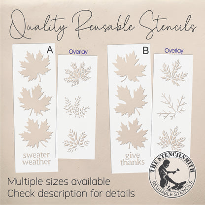 10190 Decorative Fall Leaf Stencils - The Stencilsmith