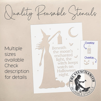 10191 Beneath The Moon's Enchanted Light Stencil - The Stencilsmith