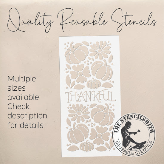 10198 Thankful Boho Floral Stencil - The Stencilsmith