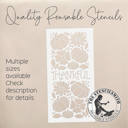 10198 Thankful Boho Floral Stencil - The Stencilsmith