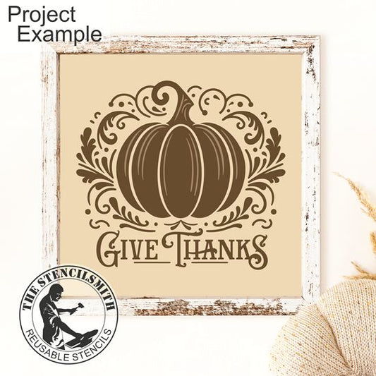 10200 Give Thanks Stencil - The Stencilsmith