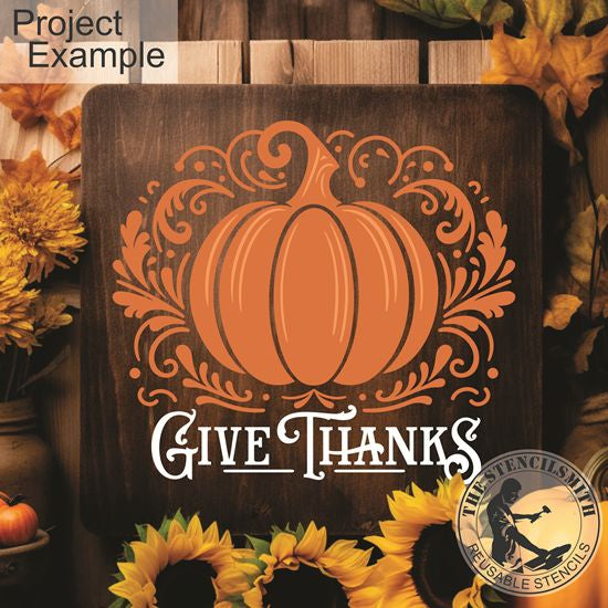 10200 Give Thanks Stencil - The Stencilsmith