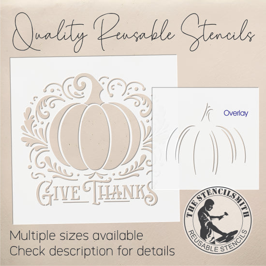 10200 Give Thanks Stencil - The Stencilsmith