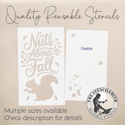 10201 Nuts About Fall Stencil - The Stencilsmith
