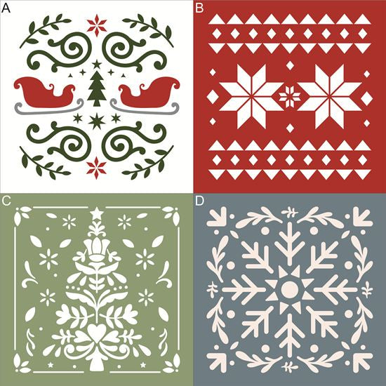 10207 Christmas Decorative Stencils